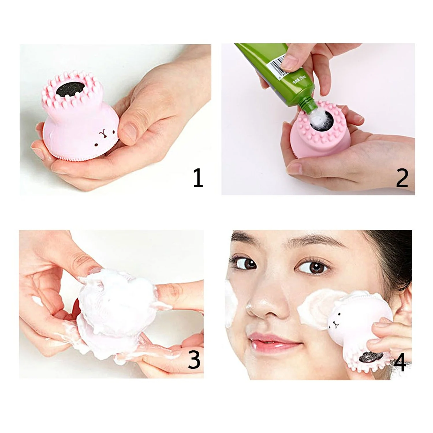 Facial Cleansing Brushes – Cute Octopus Shape Silicone Face Scrubber Massager (1 Pc) - Image 5