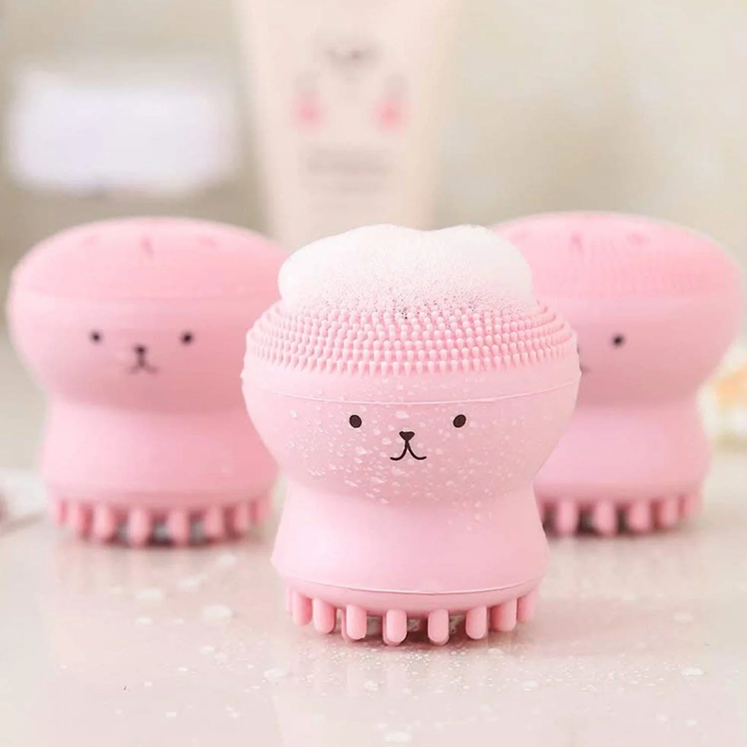 Facial Cleansing Brushes – Cute Octopus Shape Silicone Face Scrubber Massager (1 Pc) - Image 8