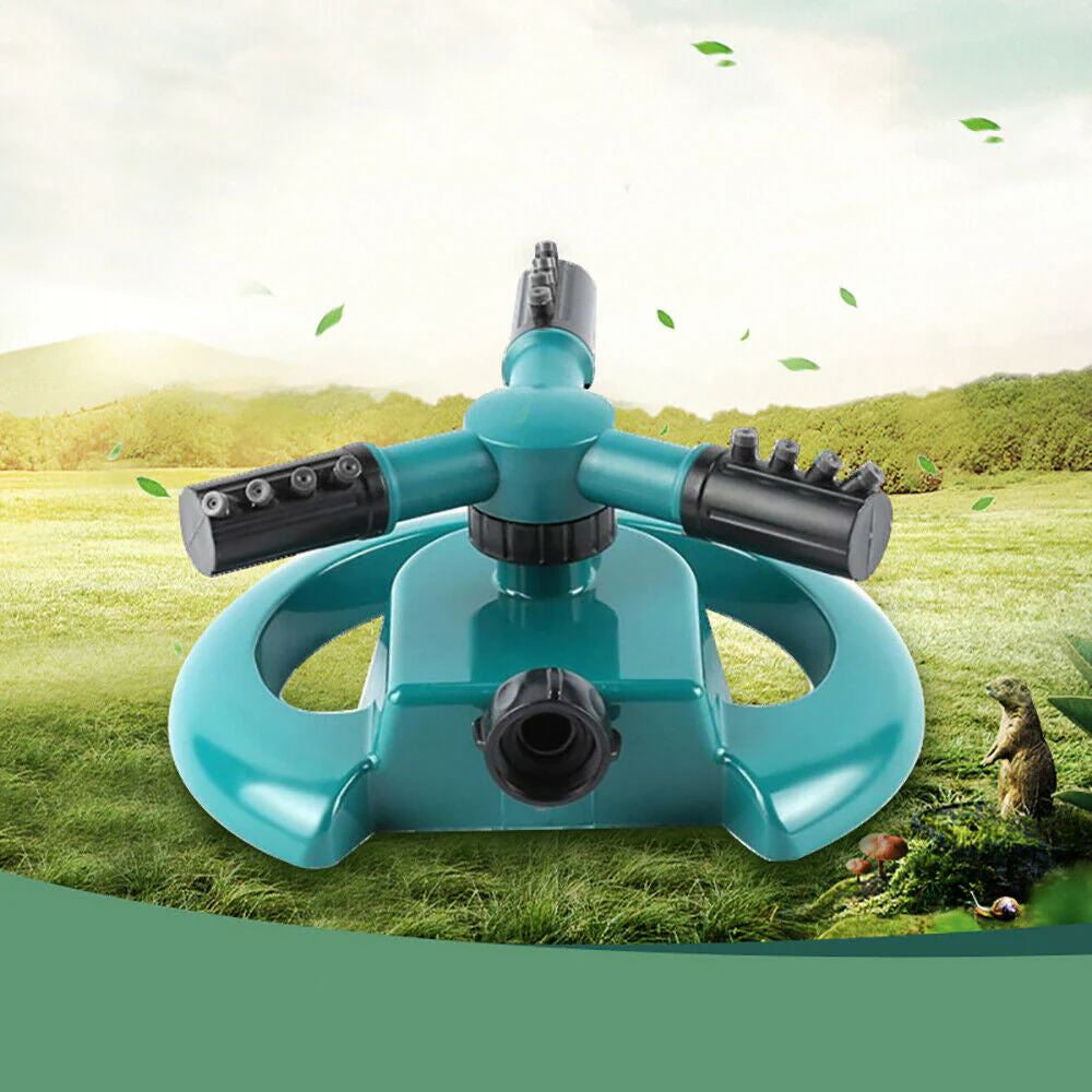 3 Arm 360° Sector Rotating Water Sprinkler Garden Pipe Hose Irrigation Yard - Image 8