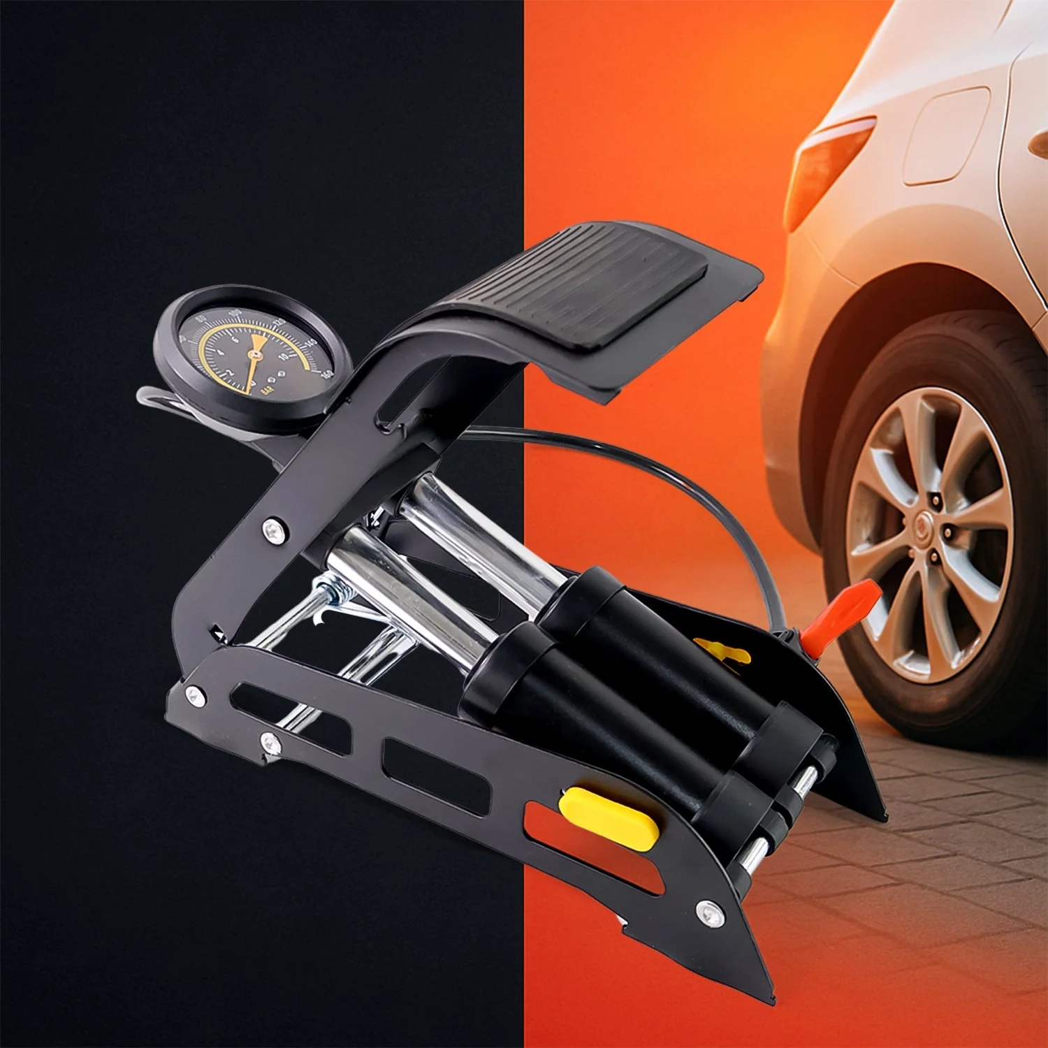 Portable High Pressure Foot Air Pump Compressor for Car and Bike - Image 3