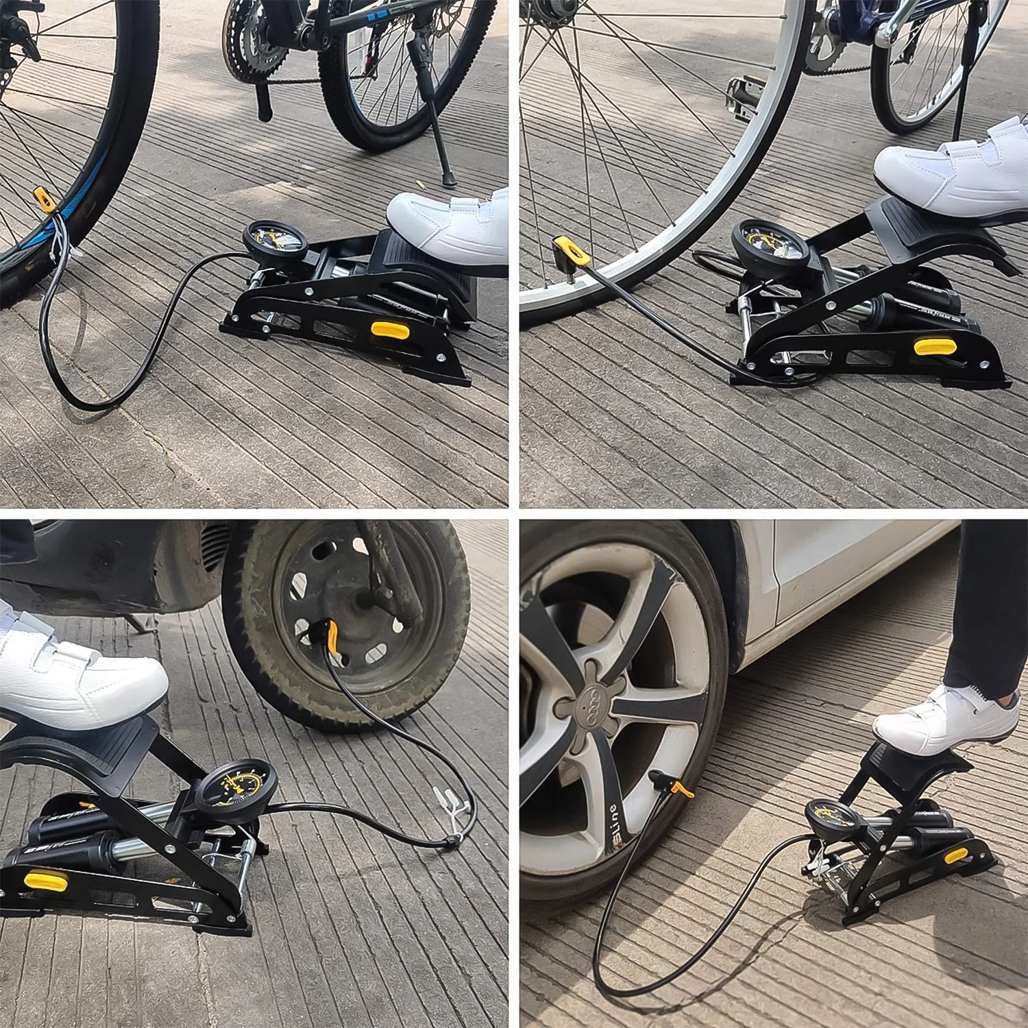 Portable High Pressure Foot Air Pump Compressor for Car and Bike - Image 6
