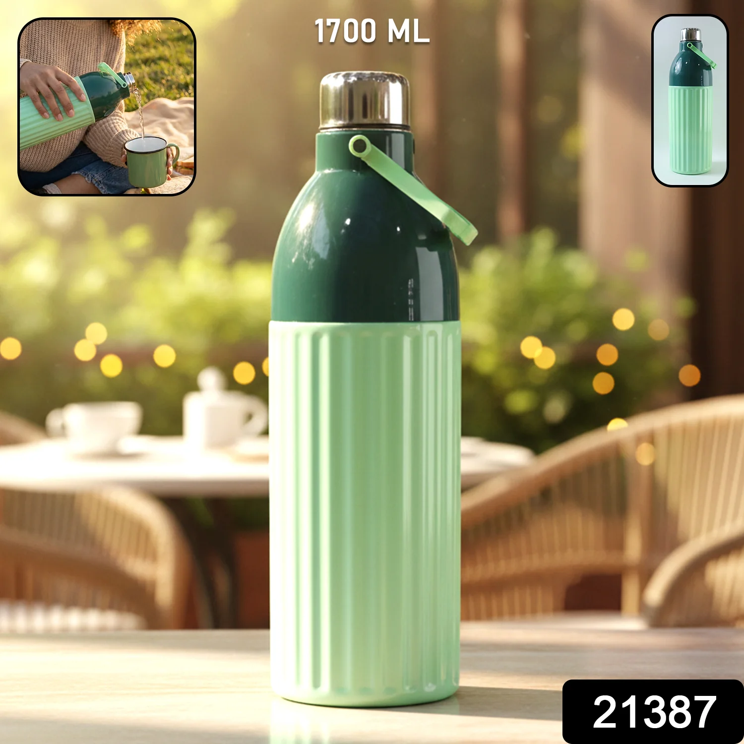 Plastic 1700 ML Approx Premium Insulated Water Bottle (1 Pc) - Image 2