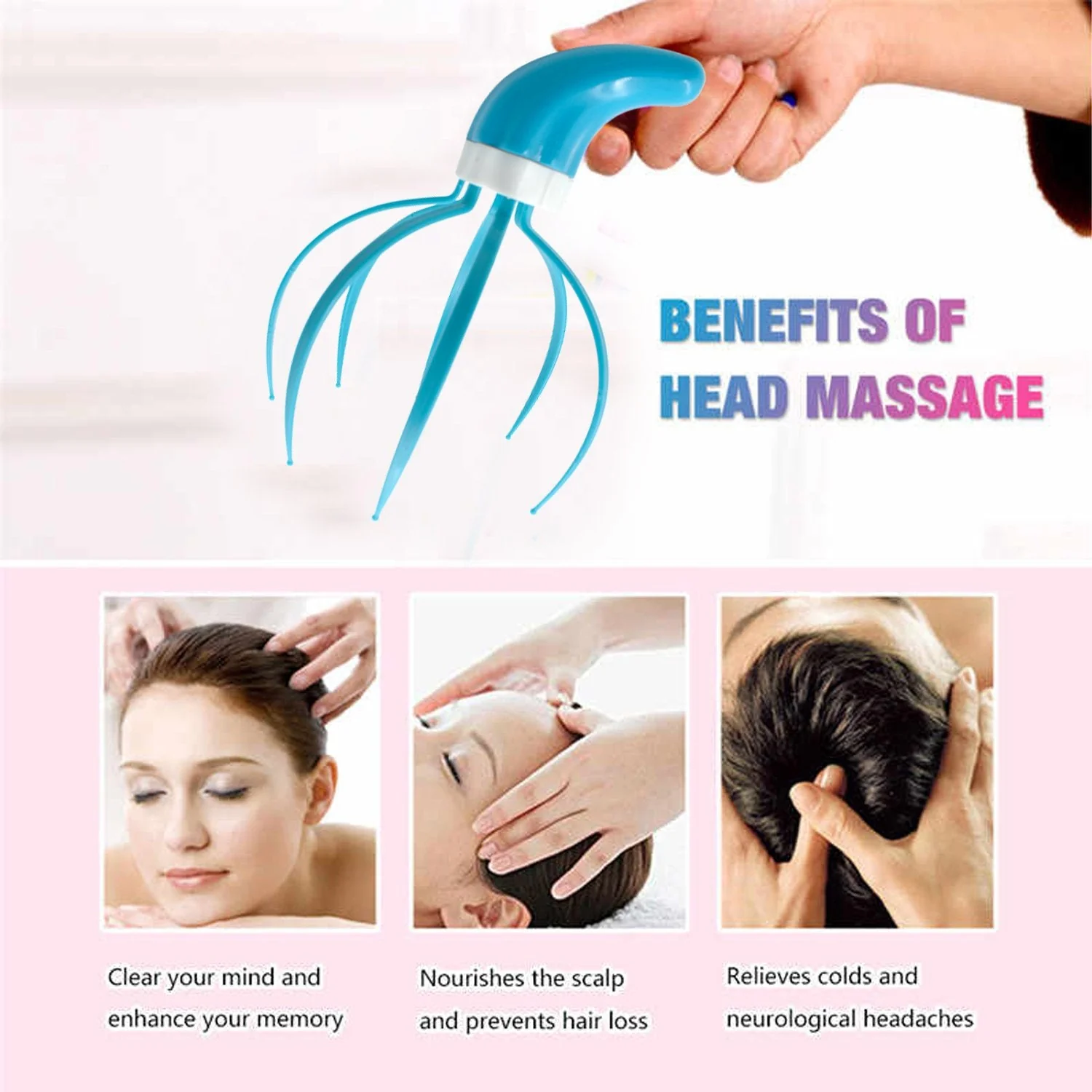 Super Life refreshing Head Massager Hand Grip - Image 4