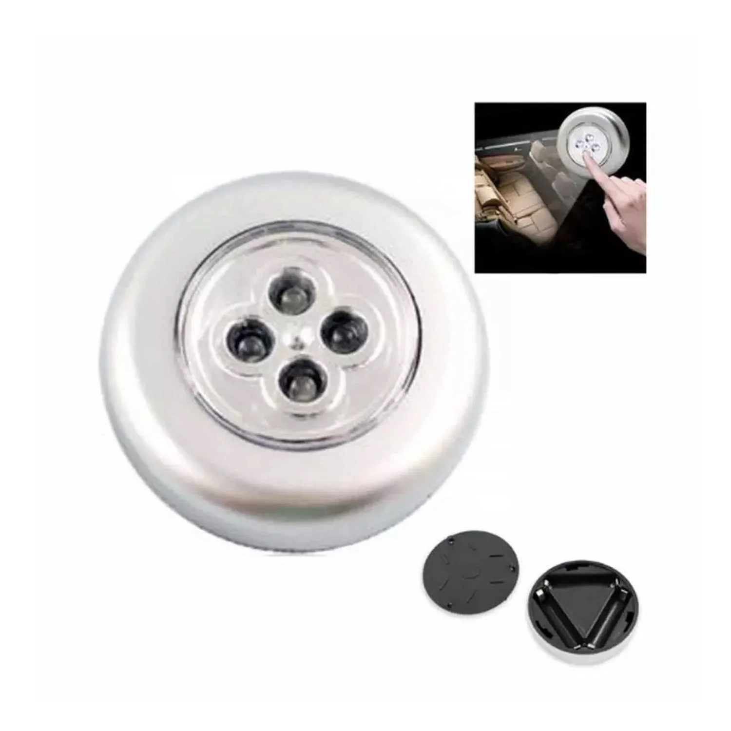 4 LED Battery-Powered Wireless Night Light Stick Tap Touch Lamp - Image 4