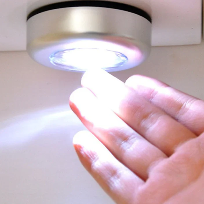 3 LED CORDLESS STICK TAP WARDROBE TOUCH LIGHT LAMP (1 Pc) - Image 3