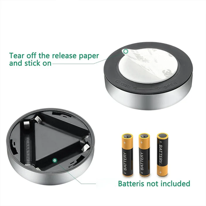 3 LED CORDLESS STICK TAP WARDROBE TOUCH LIGHT LAMP (1 Pc) - Image 4