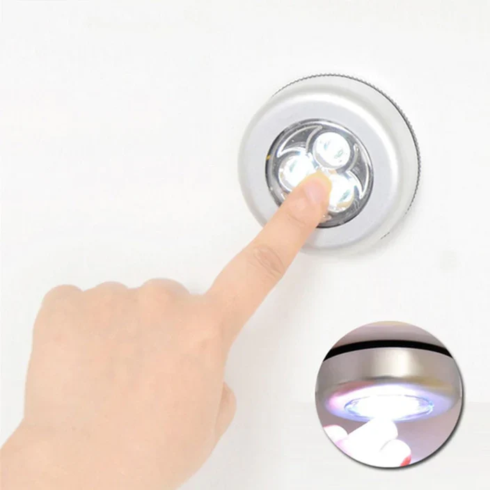 3 LED CORDLESS STICK TAP WARDROBE TOUCH LIGHT LAMP (1 Pc) - Image 6