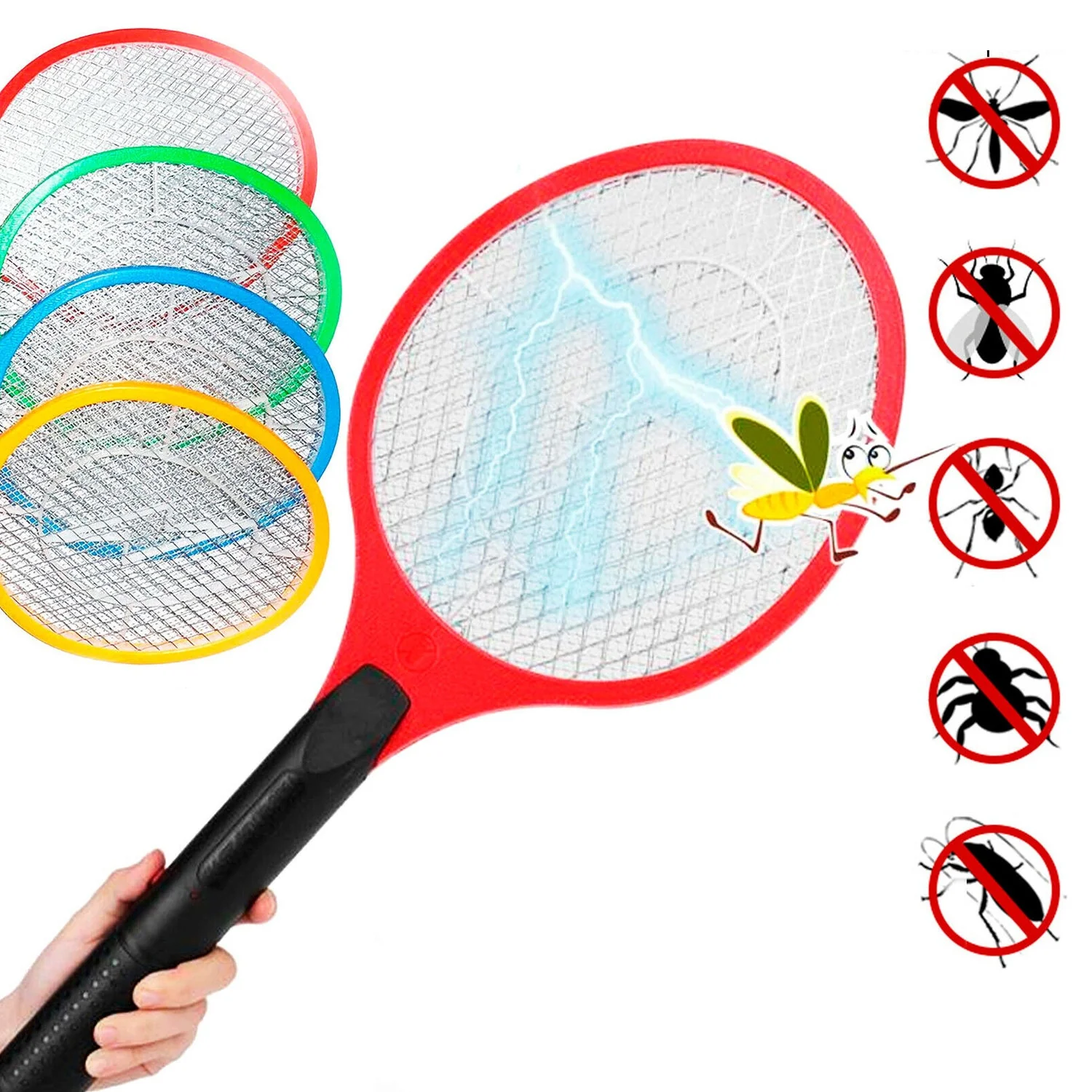 Rechargeable Electric Mosquito Killer Racket with Cable - Image 5