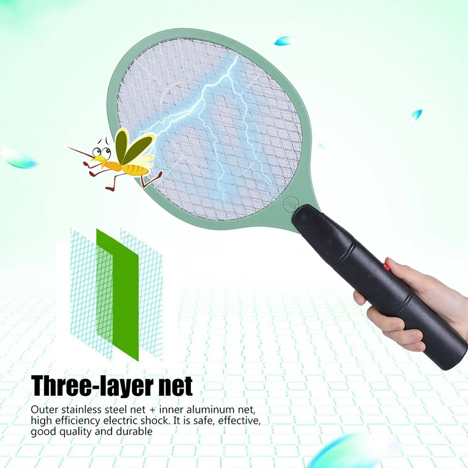 Rechargeable Electric Mosquito Killer Racket with Cable - Image 6