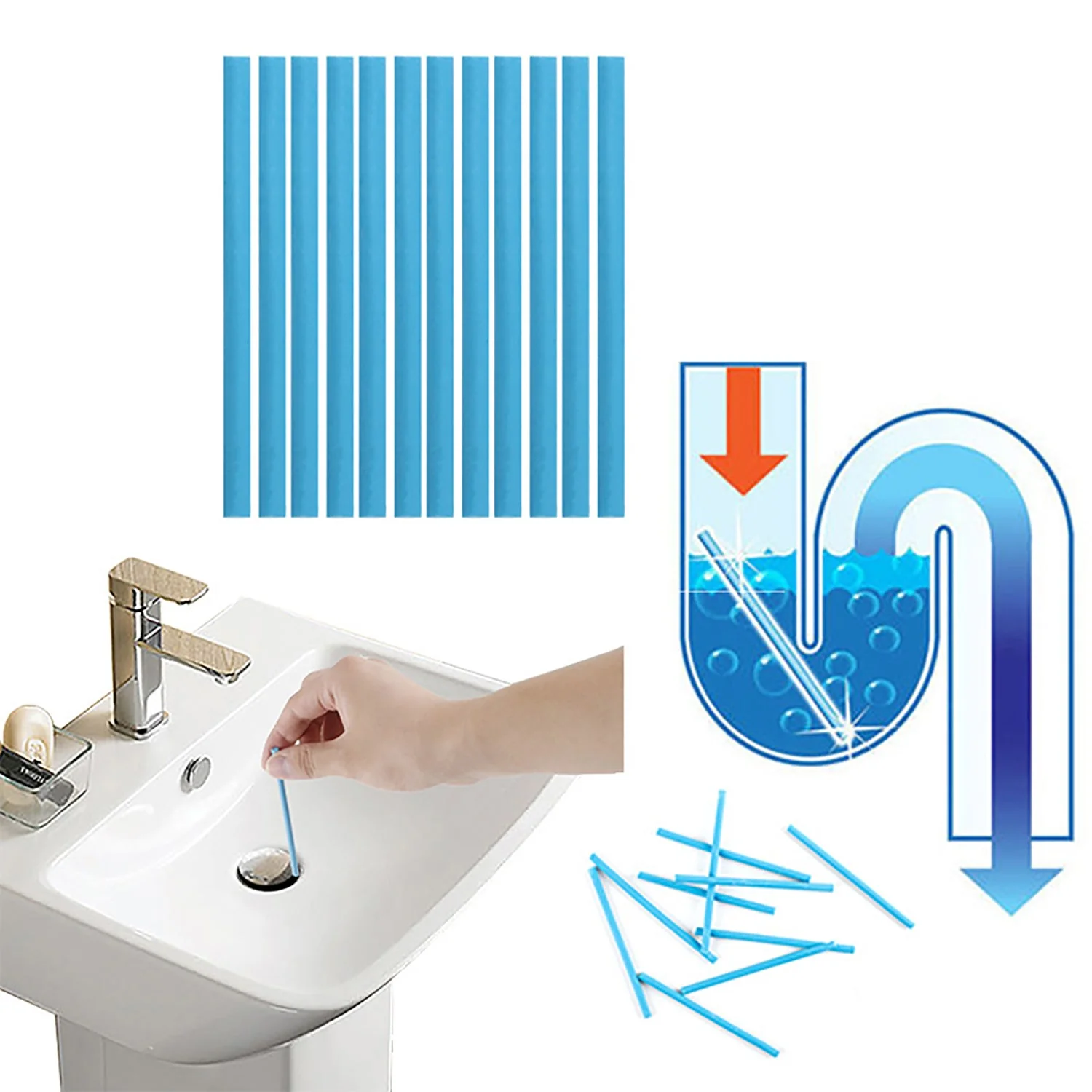 Sani Cleaning Sticks Keep Your Drains Pipes Clear Odor Home Cleaning - Image 7