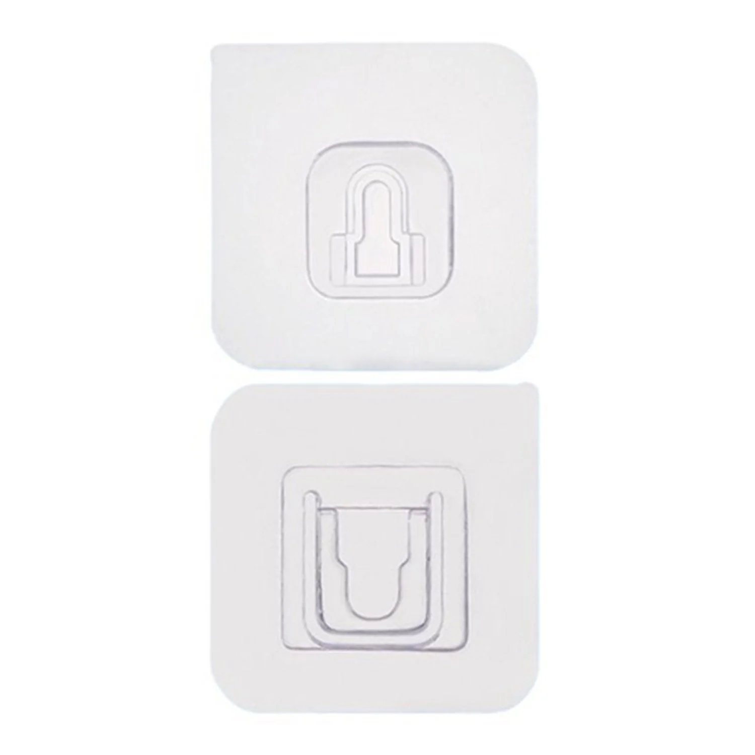 Adhesive Plastic Wall Hooks - Heavy Duty (1 Pair) - Image 4