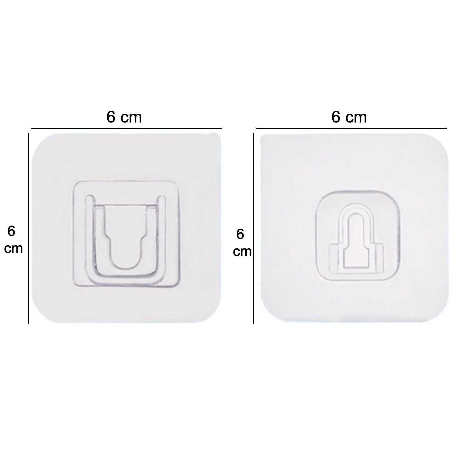 Adhesive Plastic Wall Hooks - Heavy Duty (1 Pair) - Image 5