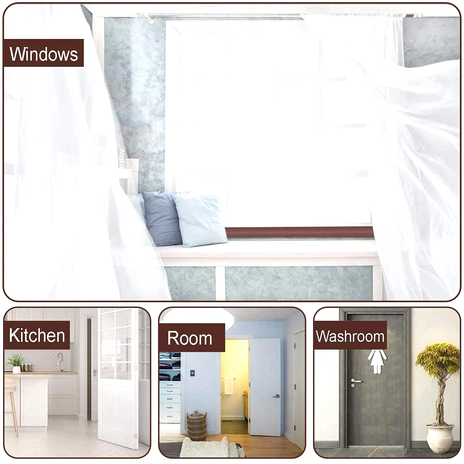 Twin Door Draft Stopper / Guard Protector for Doors and Windows - Image 6