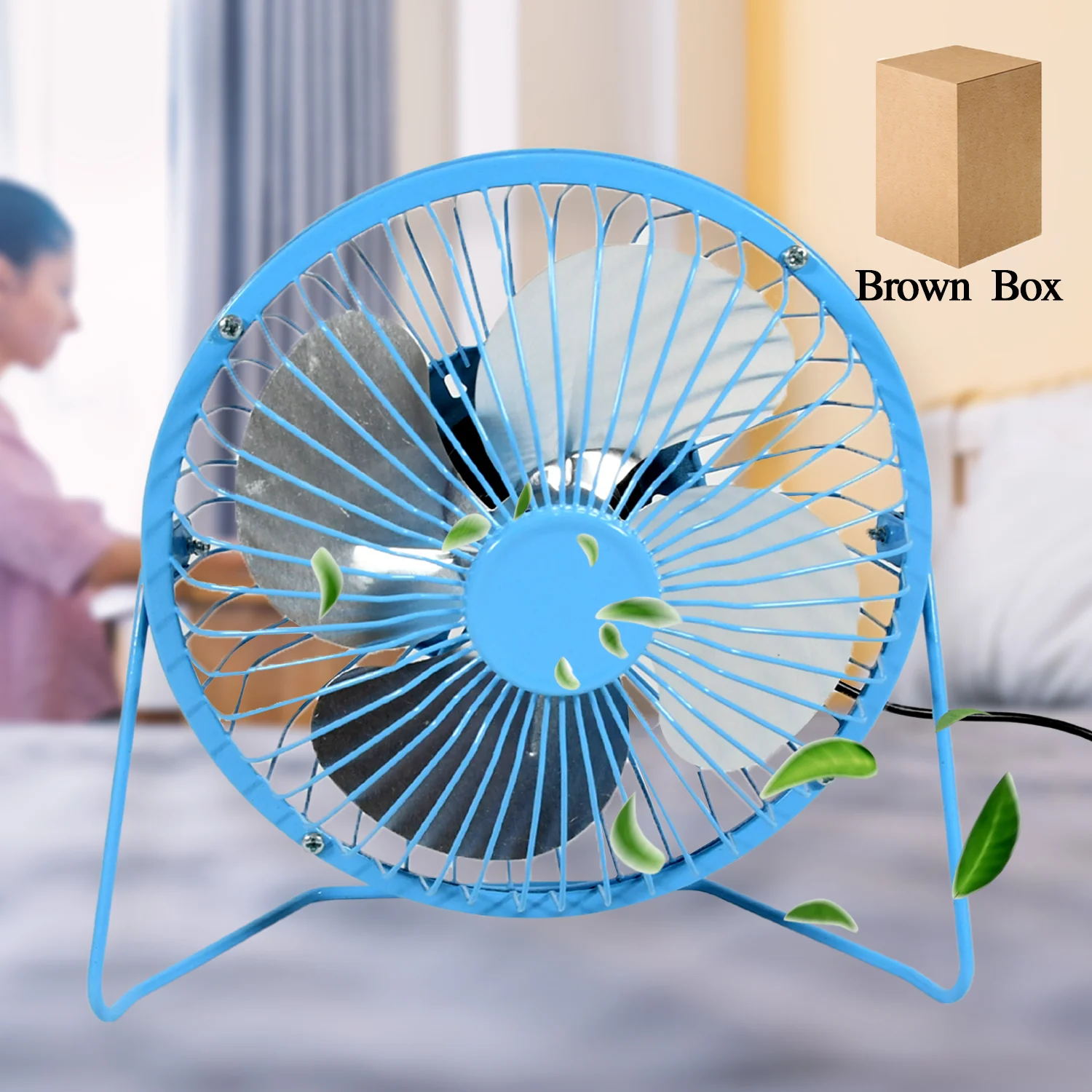 USB Table Desk Personal Metal Electronic Fan, Suitable For Office, School Use (1 Pc) - Image 3
