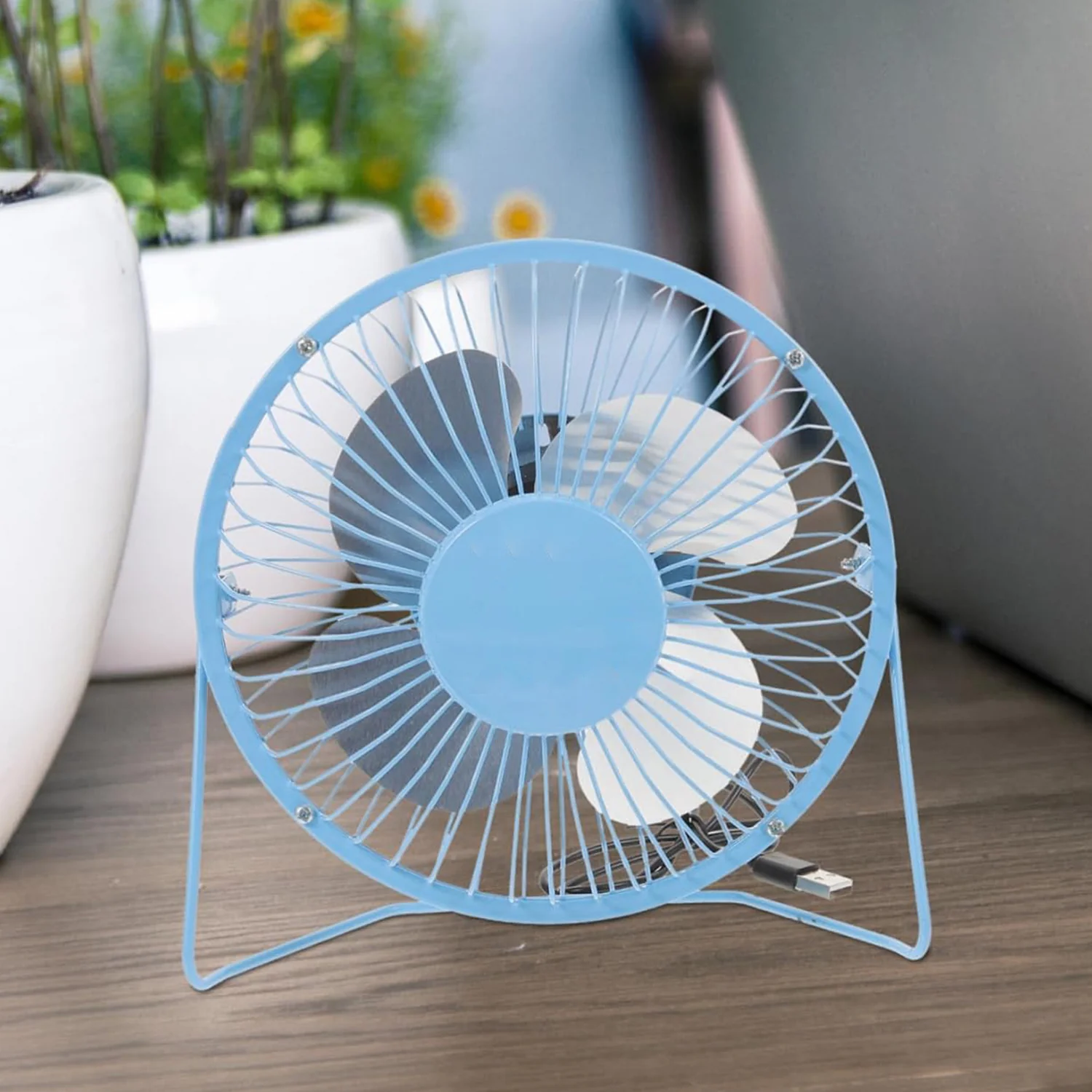 USB Table Desk Personal Metal Electronic Fan, Suitable For Office, School Use (1 Pc) - Image 7