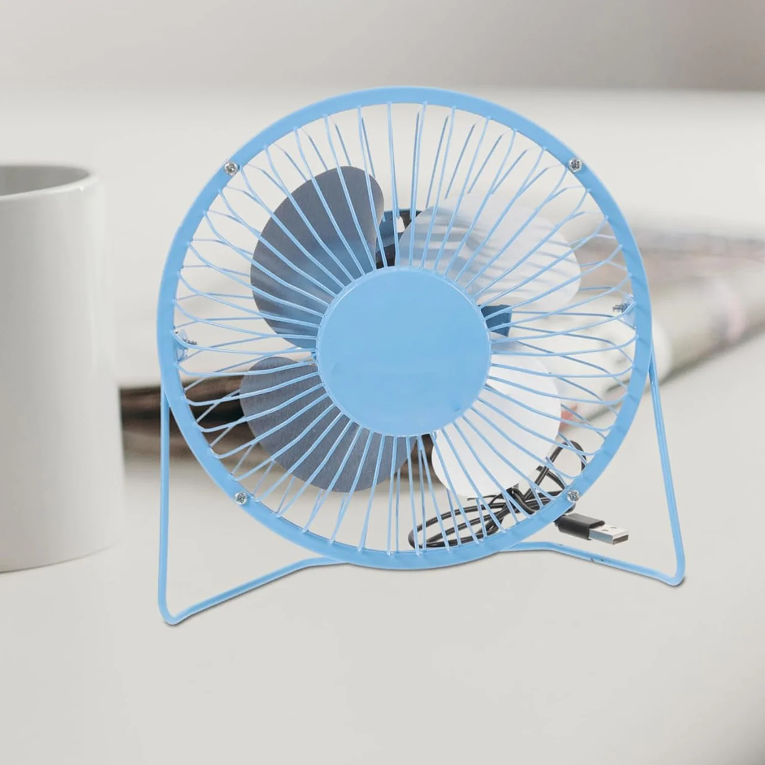 USB Table Desk Personal Metal Electronic Fan, Suitable For Office, School Use (1 Pc) - Image 8