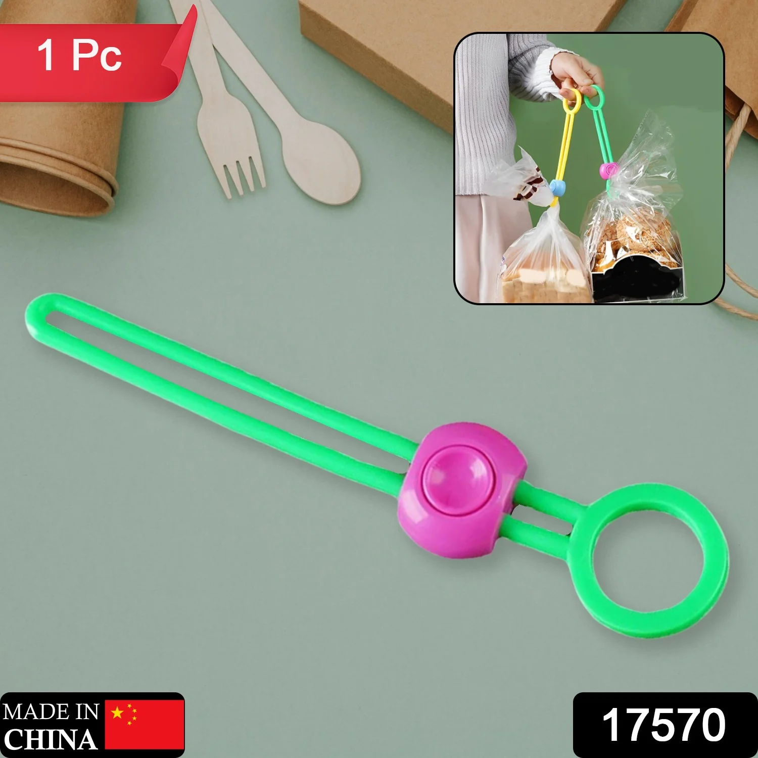 Food Bag Sealing Clips - Multi-Purpose Reusable Organizers for Kitchen & Home (1pc) - Image 2