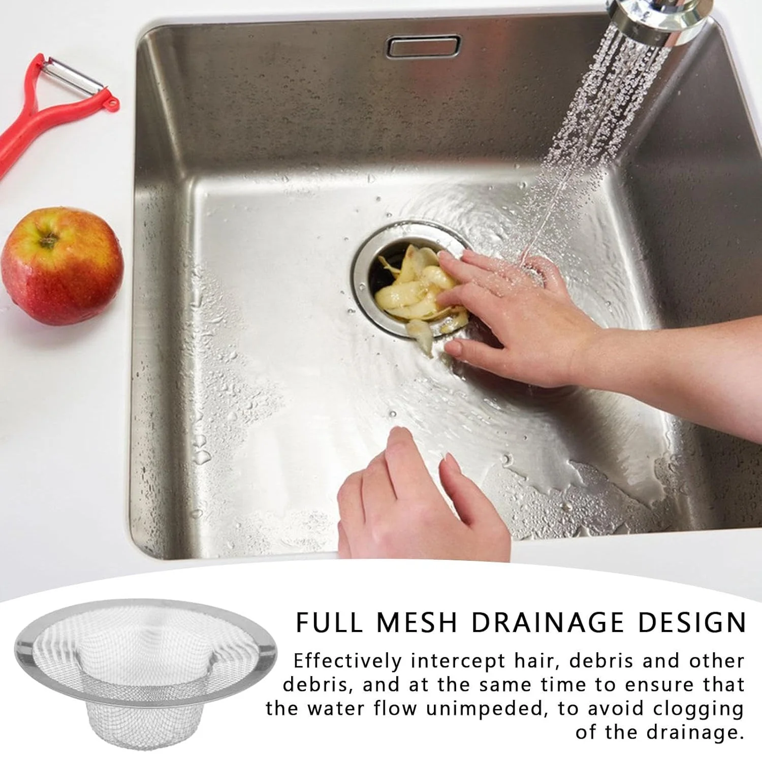 Stainless Steel Kitchen Sink Drain Strainer / Stopper (Small (7 Cm)/ 1 Pc) - Image 3