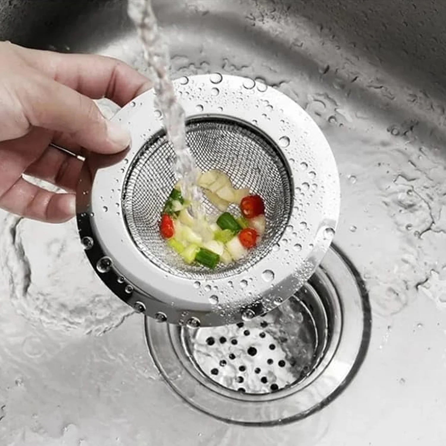 Stainless Steel Kitchen Sink Drain Strainer / Stopper (Small (7 Cm)/ 1 Pc) - Image 4