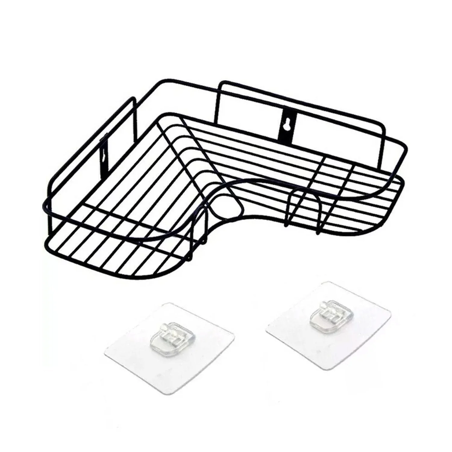 Self-Adhesive Kitchen-Bathroom Corner Shelf Organiser Storage Rack - Image 5