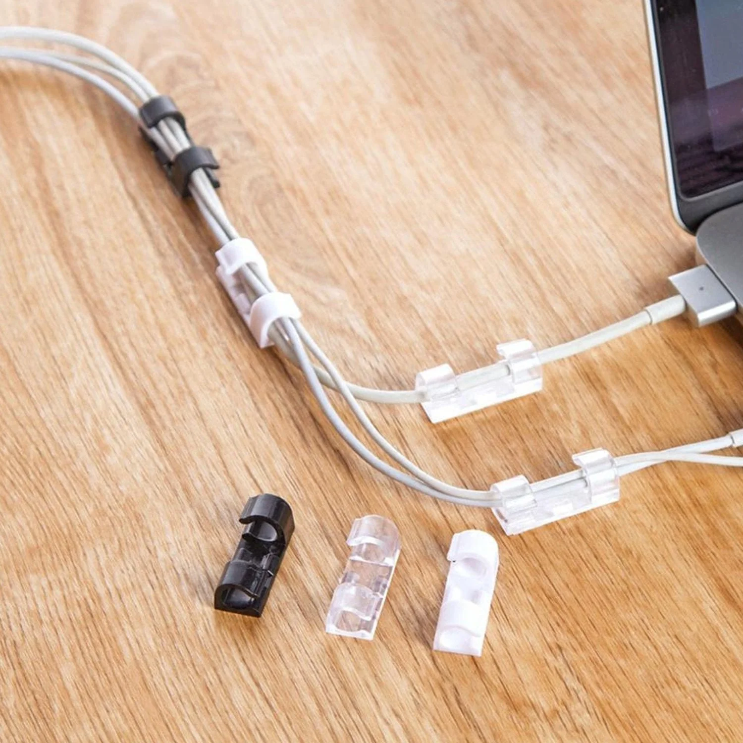 Self-Adhesive Cable Clips – Round Plastic Wire Holder for Cord Management (Pack of 20) - Image 10