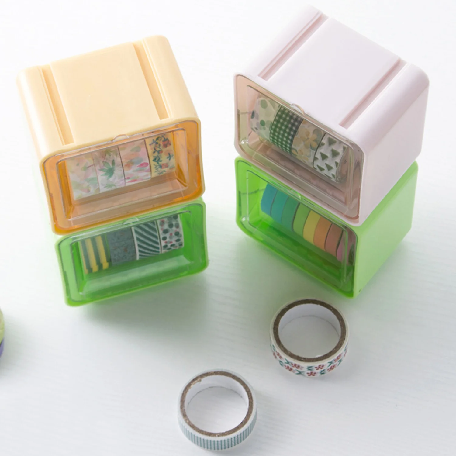 Durable Transparent Tape Storage Box – Plastic Office Organizer - Image 5