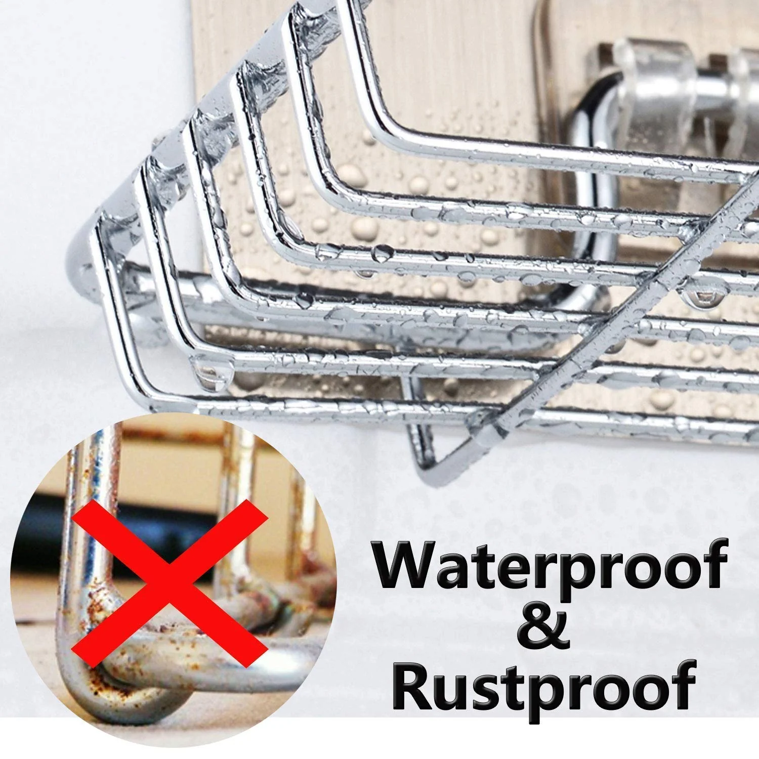 Kitchen Bathroom Soaps Storage Rack with 2 Hook for Home - Image 7