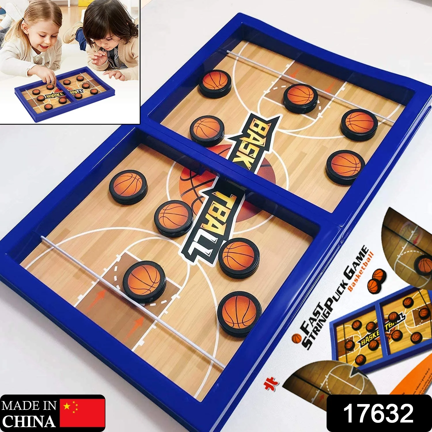Fast Sling Basketball Puck Game Paced Table Desktop Battle Ice Hockey Game - Image 2