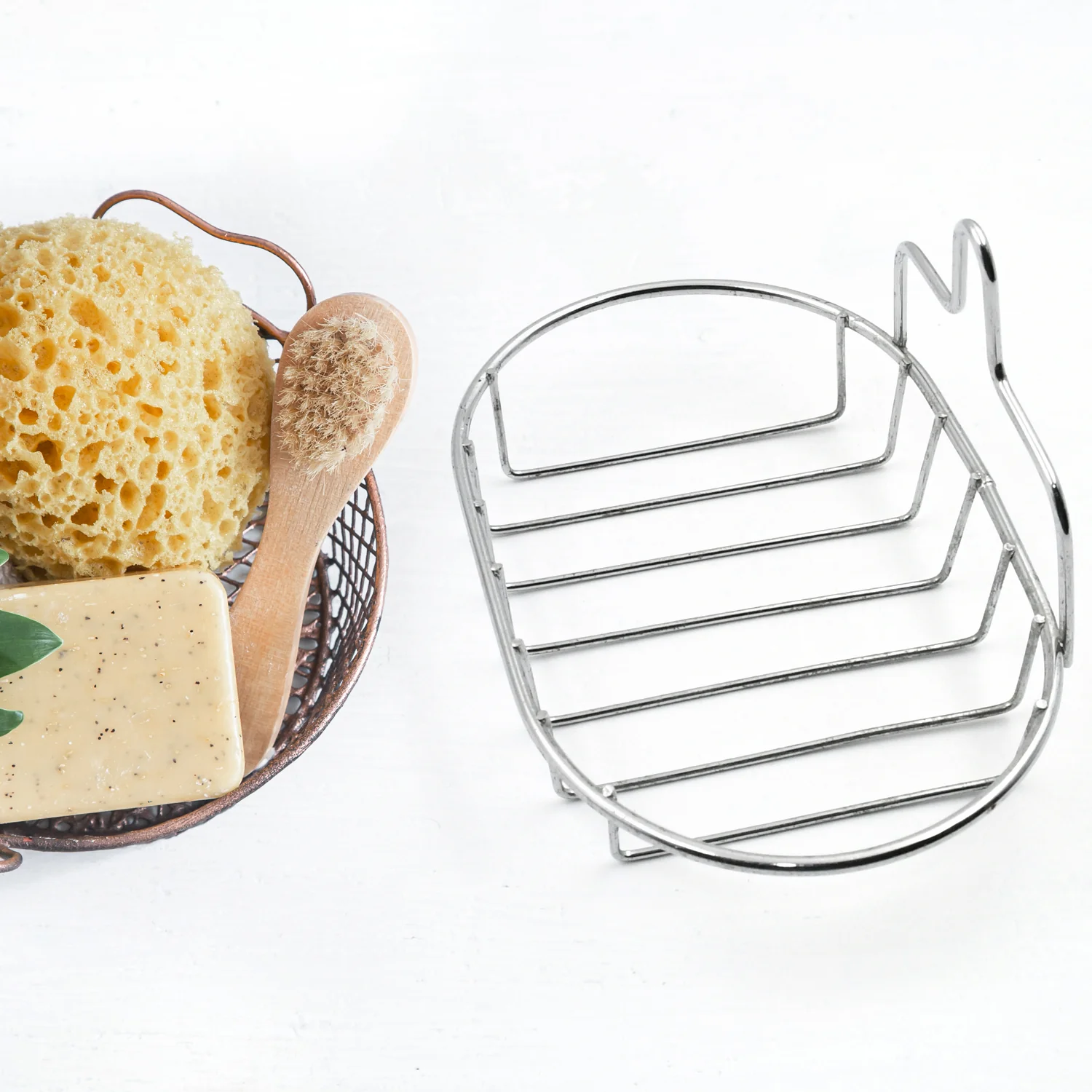 Kitchen, Bathroom Stainless Steel, Soap Dish Holder Wall Hanging Soap Storage Rack - Image 4
