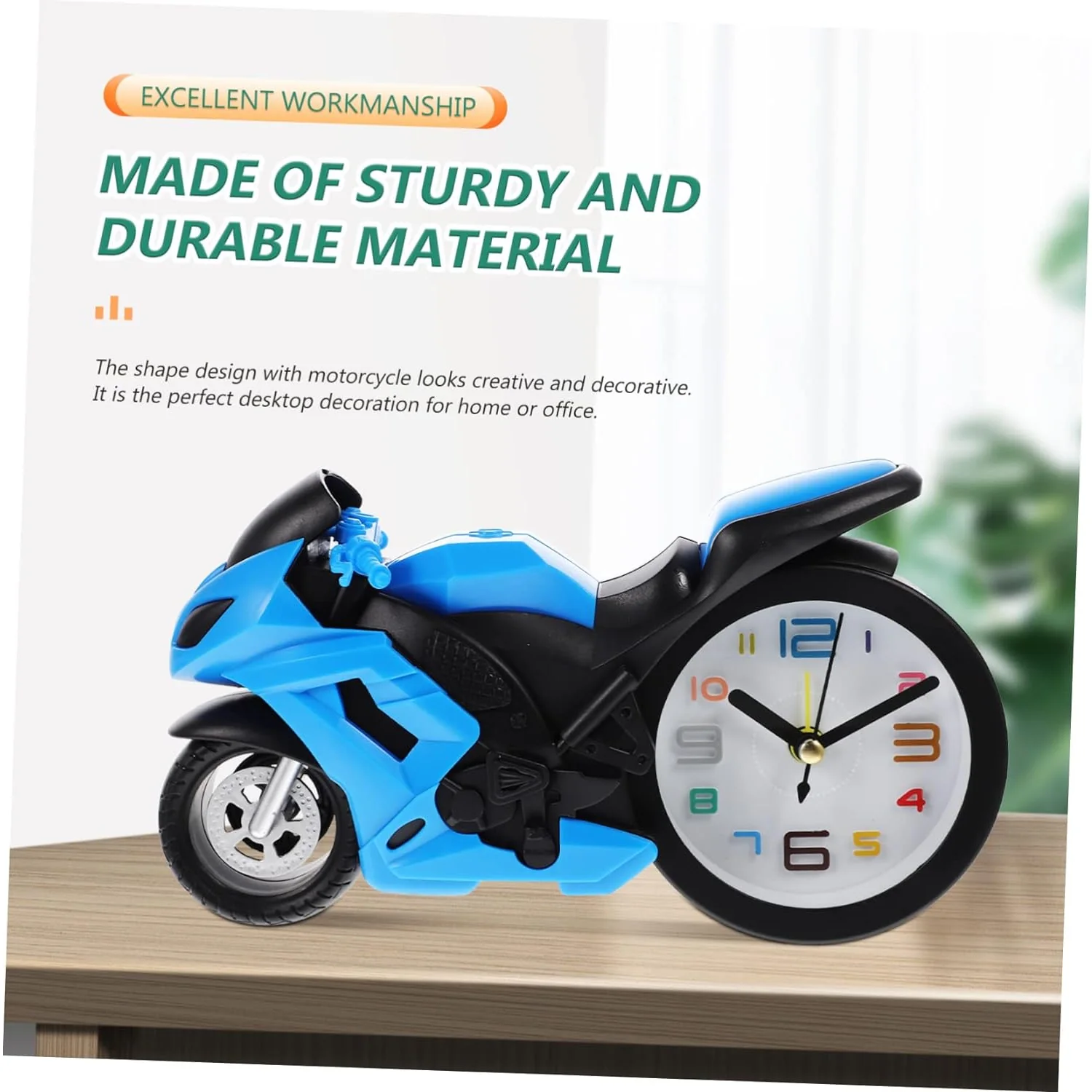 Retro Motorcycle Alarm Clock – Novelty Bike Engine Style Desk Clock - Image 5