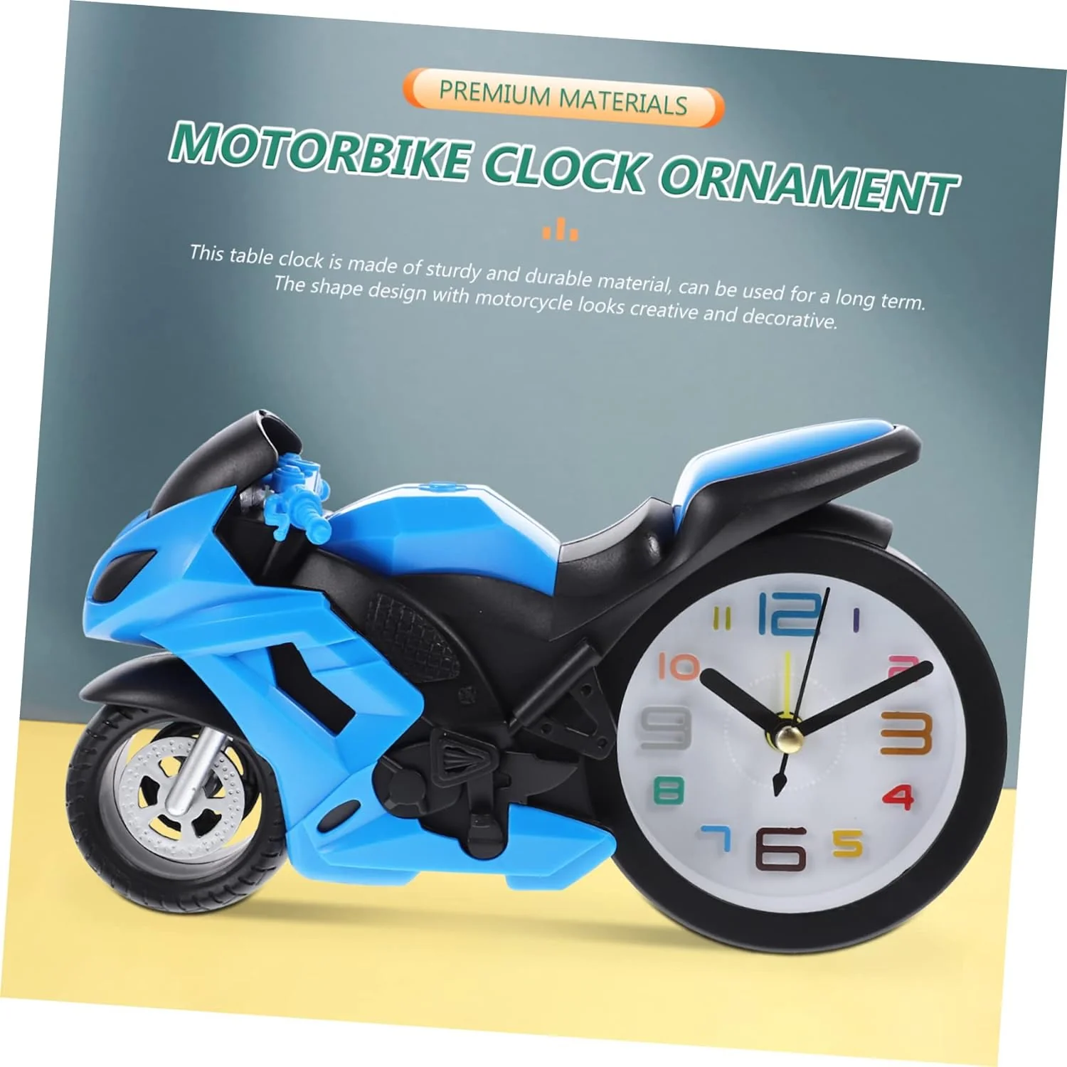 Retro Motorcycle Alarm Clock – Novelty Bike Engine Style Desk Clock - Image 6