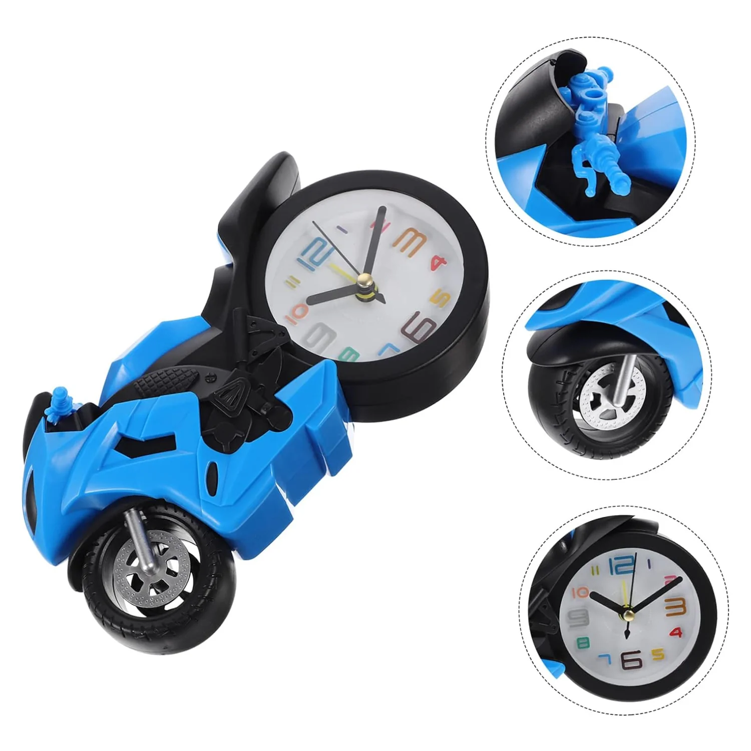Retro Motorcycle Alarm Clock – Novelty Bike Engine Style Desk Clock - Image 7