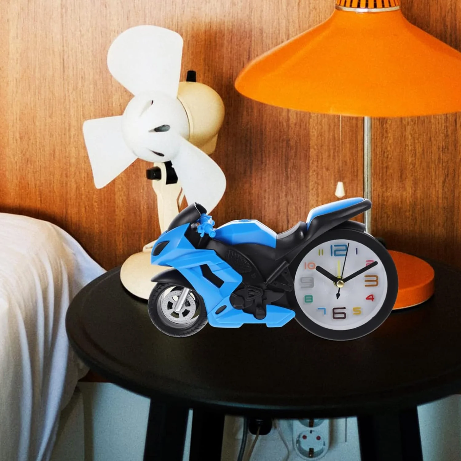 Retro Motorcycle Alarm Clock – Novelty Bike Engine Style Desk Clock - Image 8