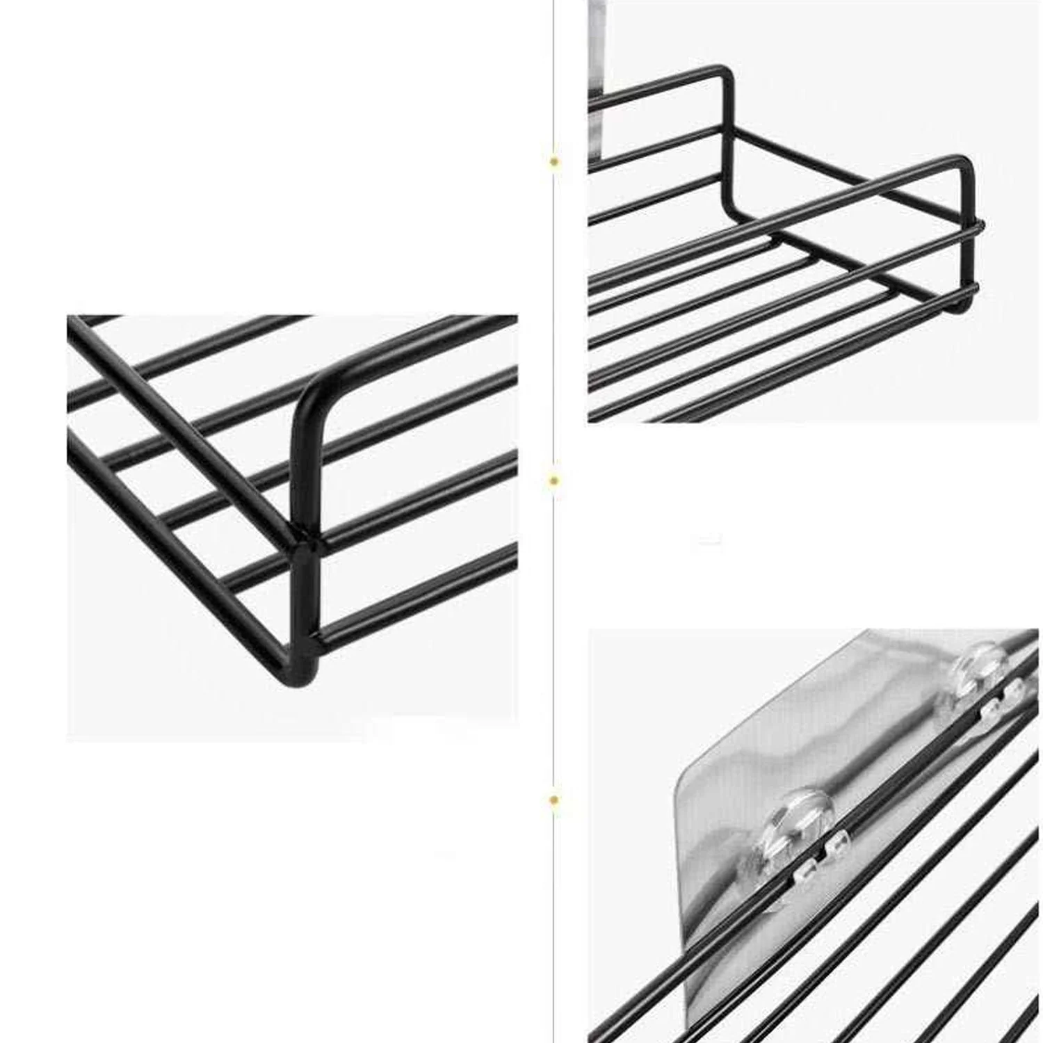 Multipurpose Wall Mount Metal Bathroom Shelf and Rack for Home and Kitchen. - Image 4