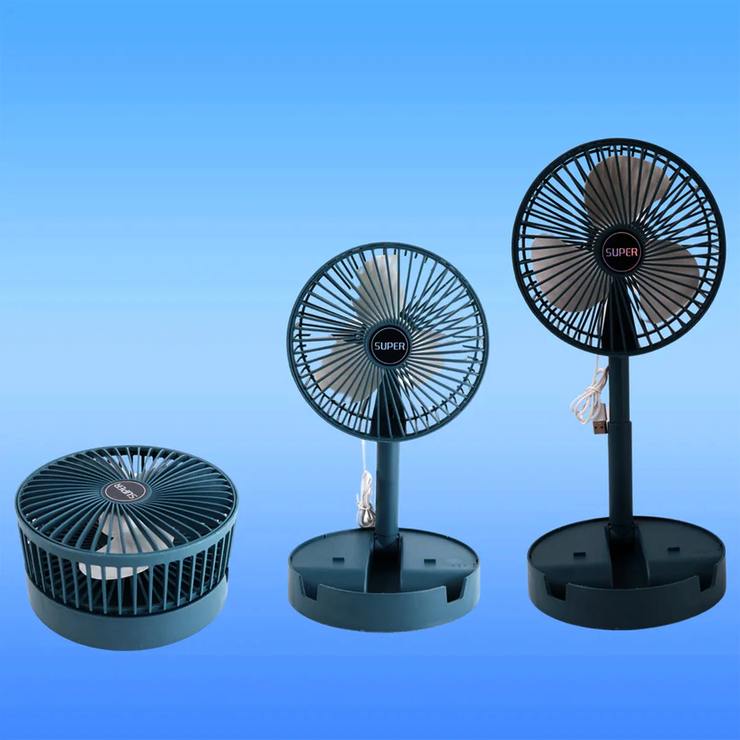Sensor Foldable Mini Desk Fan with Adjustable Height and Angle (1 Pc) - Image 4