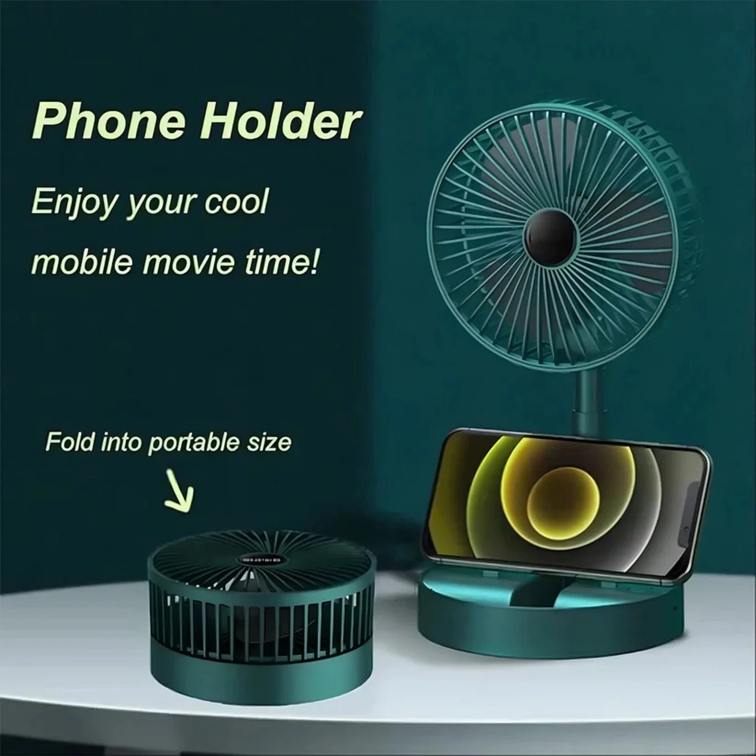 Sensor Foldable Mini Desk Fan with Adjustable Height and Angle (1 Pc) - Image 6