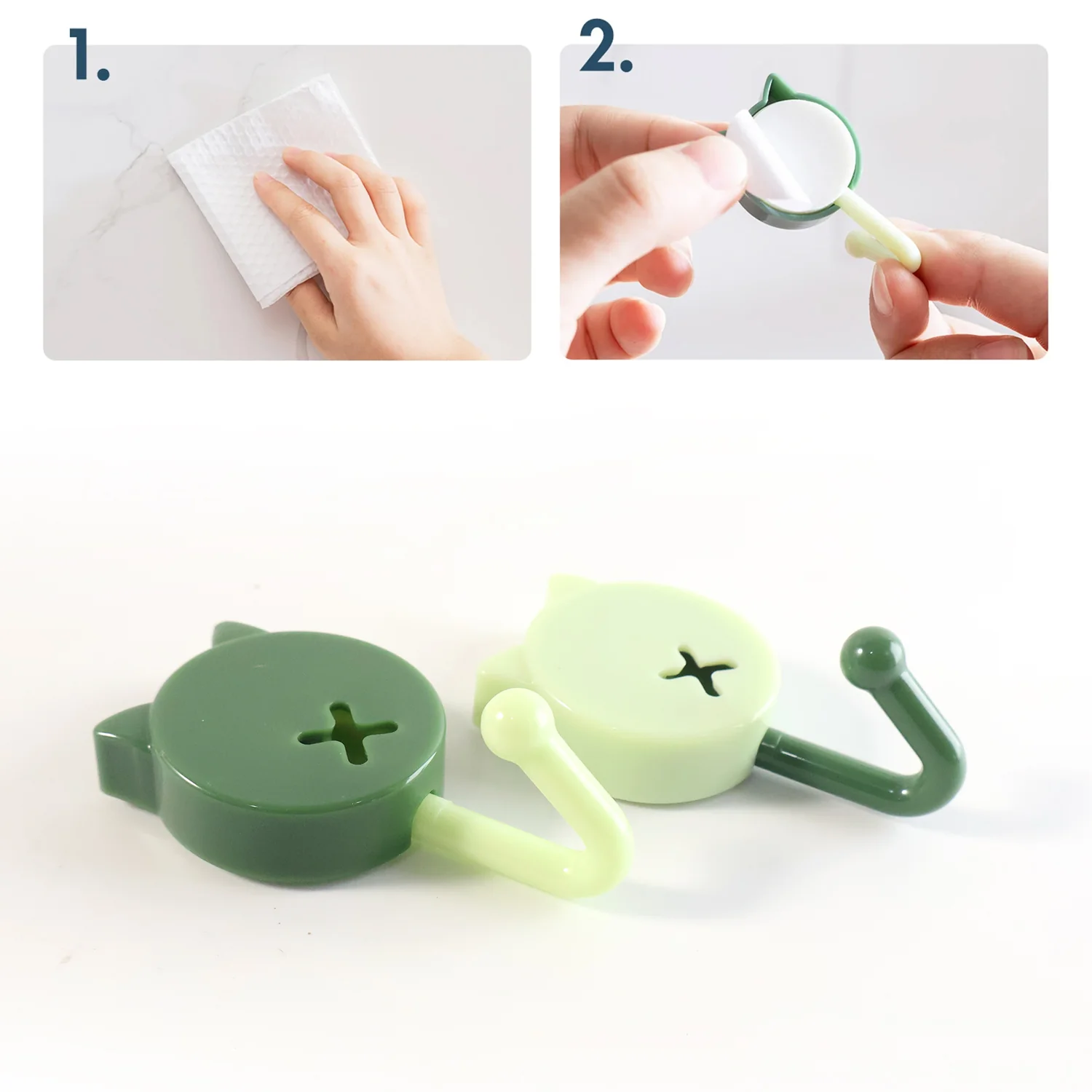 Self Adhesive Round Wall Hooks (10 Pc) - Image 6