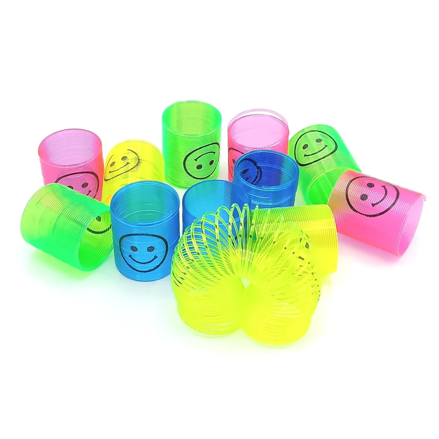 Multicolor Magic Smiley Spring, Spring Toys, Slinky spring toy(12 Pcs Set) - Image 5