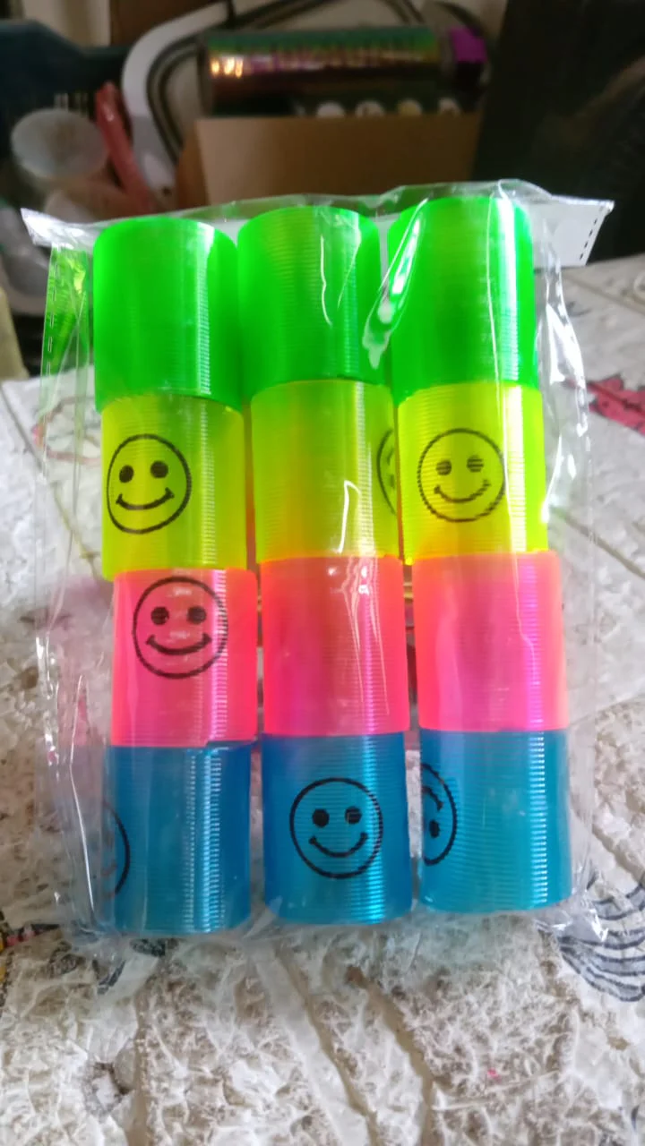 Multicolor Magic Smiley Spring, Spring Toys, Slinky spring toy(12 Pcs Set) - Image 8