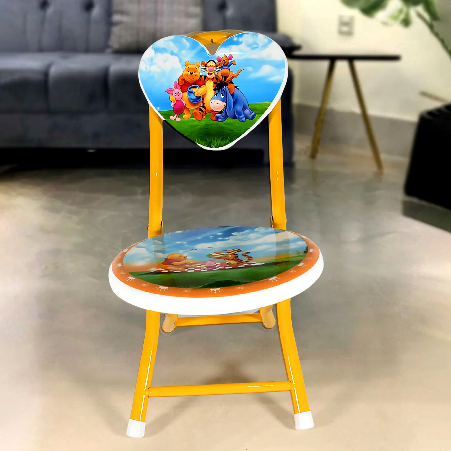 Heart Shape Cartoon Printed Foldable Kids Chair for Playrooms & Camping (1 Pc) - Image 3