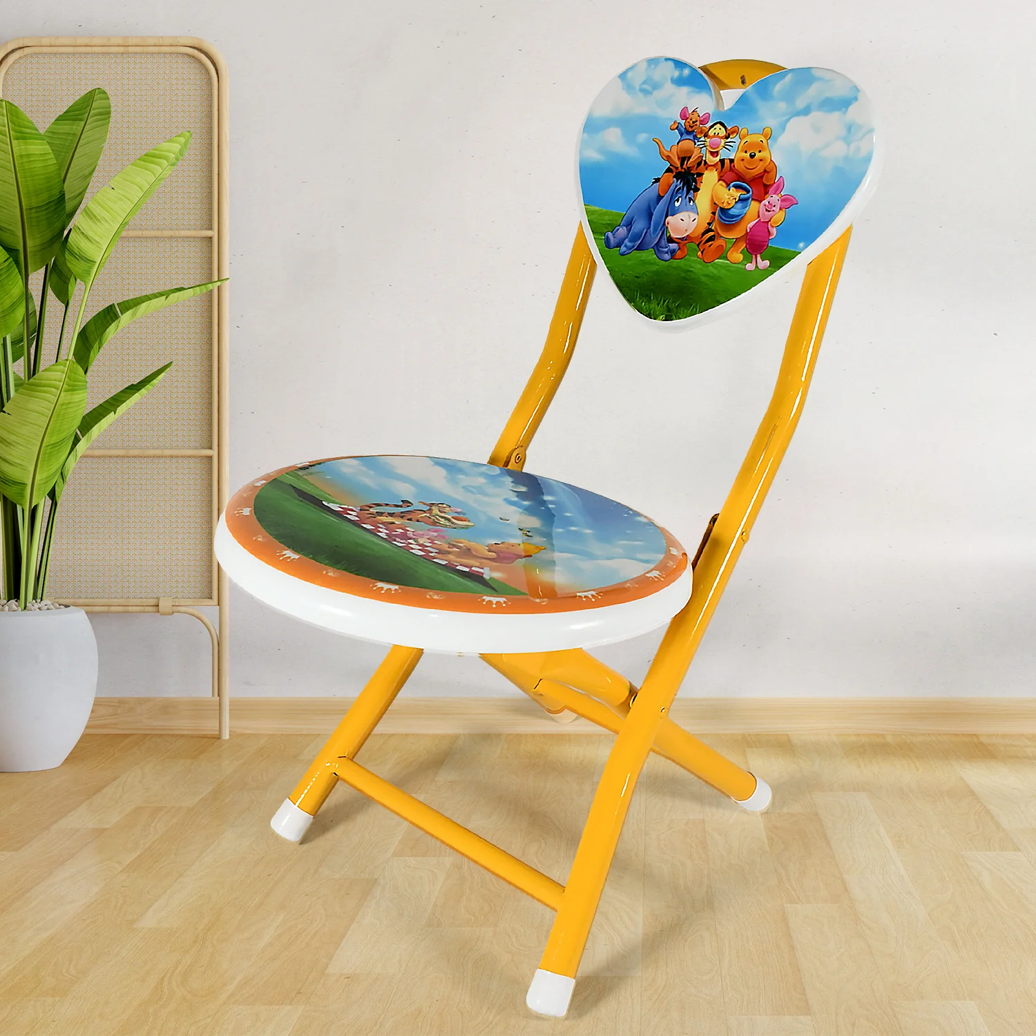 Heart Shape Cartoon Printed Foldable Kids Chair for Playrooms & Camping (1 Pc) - Image 4