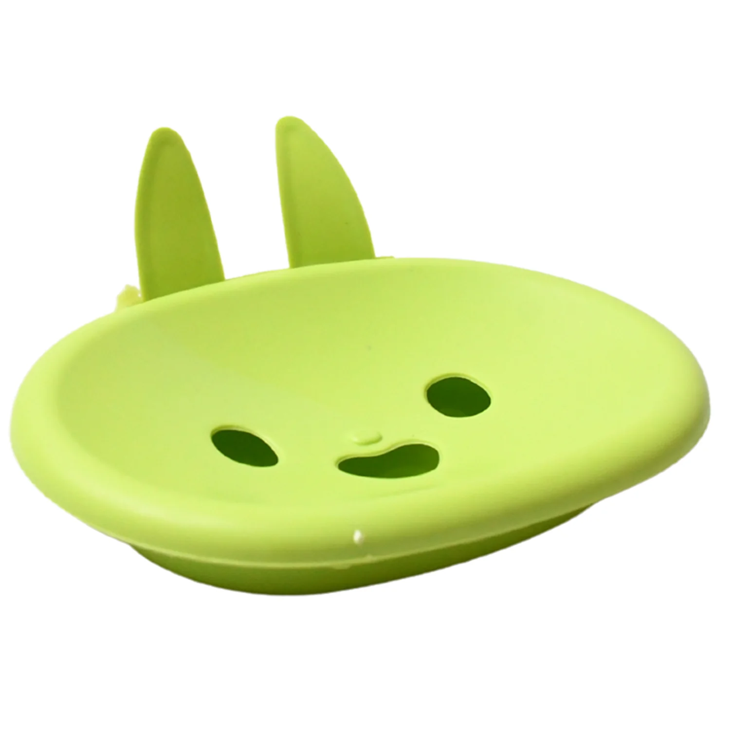 Soap Box  Cute Rabbit Shape Double Bowl Plastic Rack Storage - Image 5