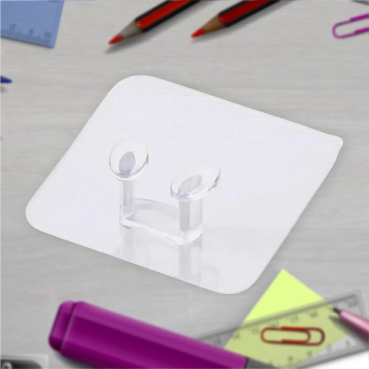Transparent Self-Adhesive Wall Hook Waterproof & Oil-Proof Strong Holder (1 Pc) - Image 8