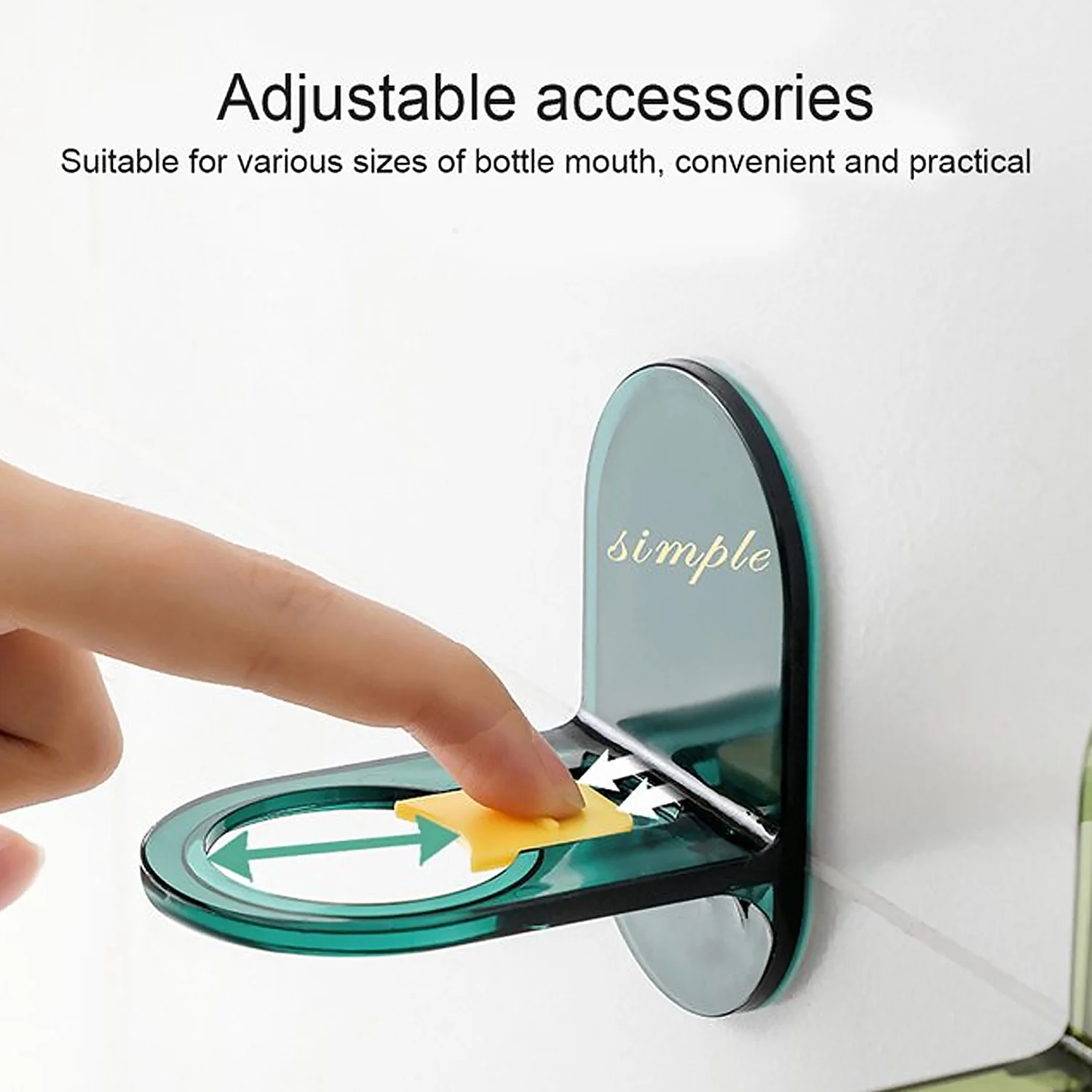 Wall Mounted Shower Gel Bottle Holder L‑Shape Rust Resistant Seamless Hook - Image 4