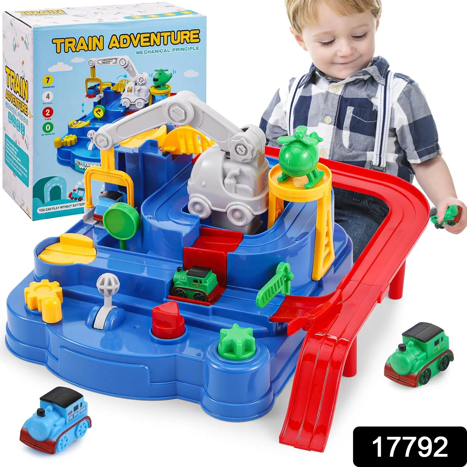 Adventure Toys, City Rescue Preschool Toy, Race Tracks for Boys - Image 2