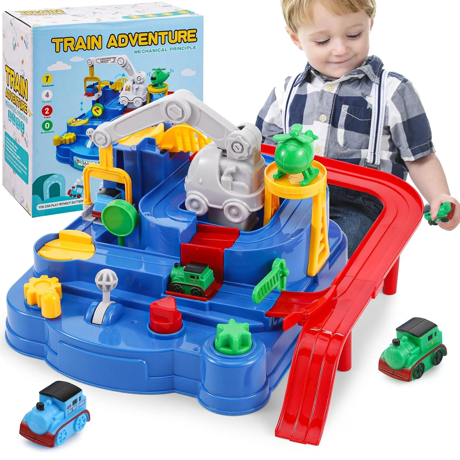 Adventure Toys, City Rescue Preschool Toy, Race Tracks for Boys - Image 3
