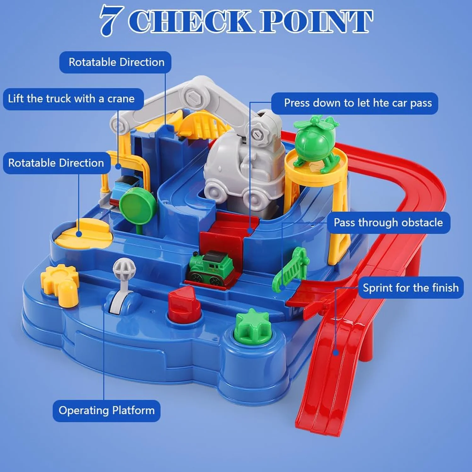 Adventure Toys, City Rescue Preschool Toy, Race Tracks for Boys - Image 4