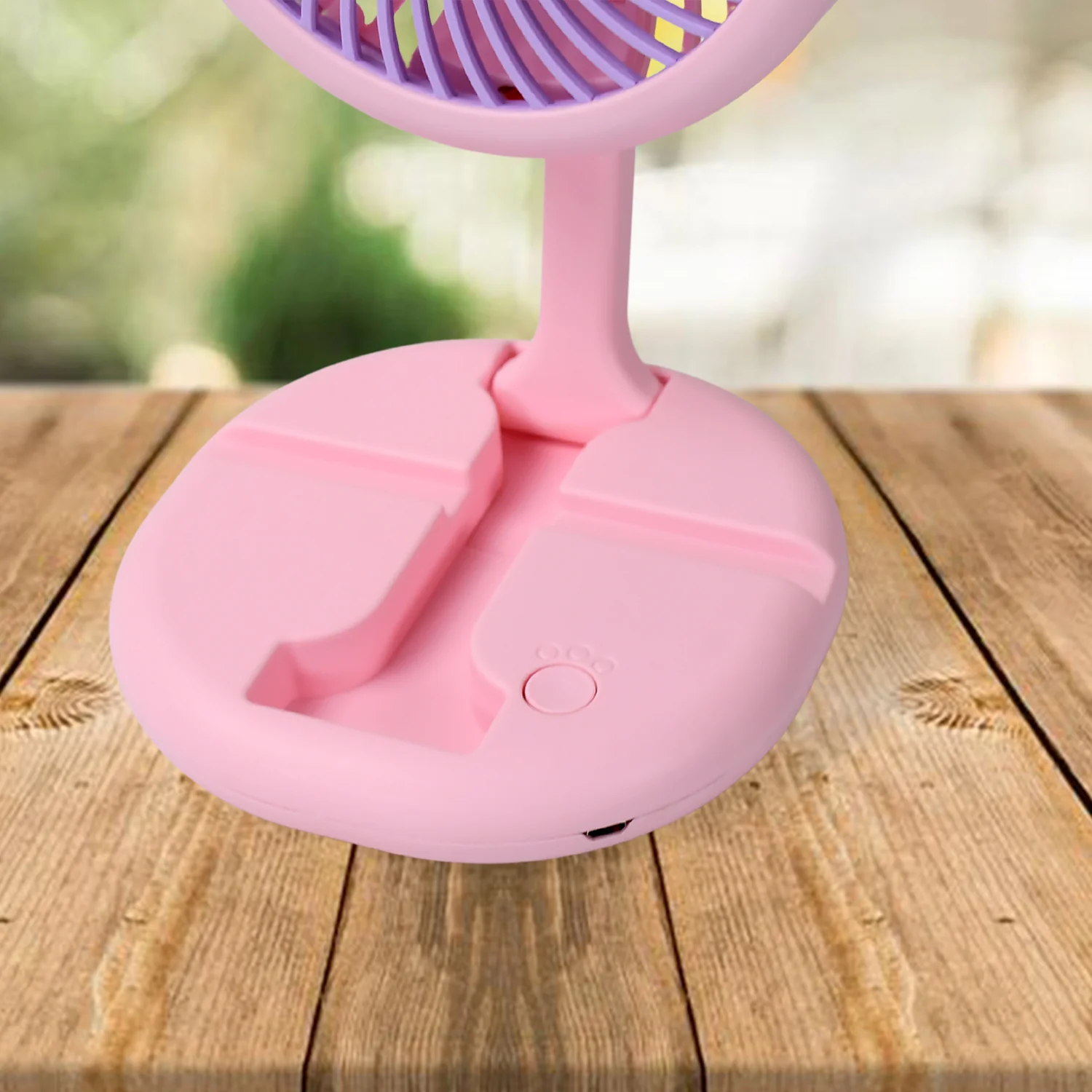 USB Rechargeable Portable Fan with LED Light – Heavy-Duty Foldable Fan - Image 6