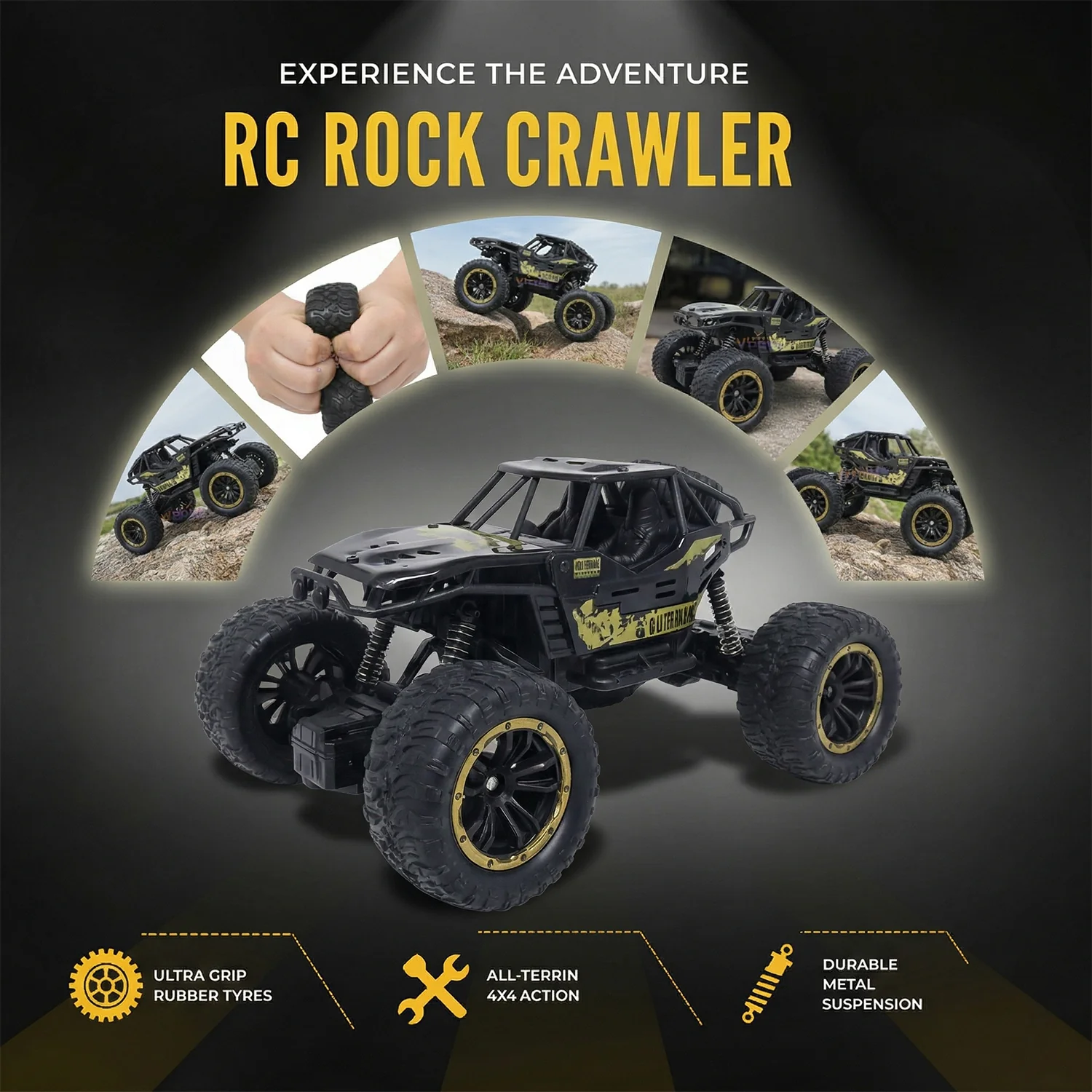 Rock Crawler Monster RC Truck – Remote Battery Not Included - Image 7