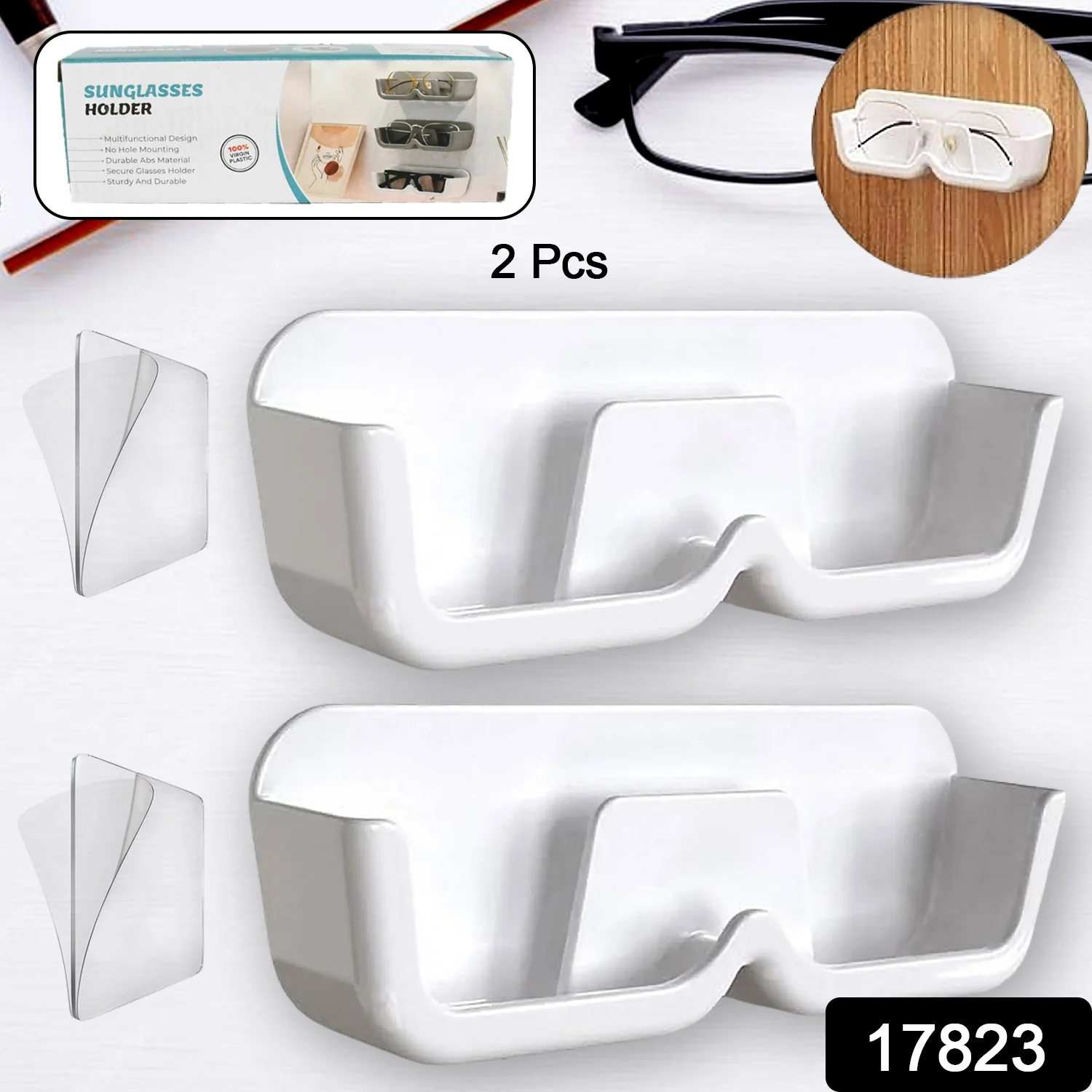 Sunglass Wall Organizer with Adhesive Stickers (2 Pc Set) - Image 2